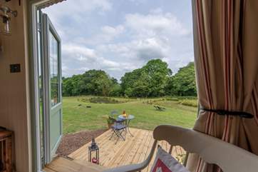 With its own decked area too.