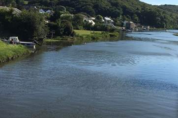 The stunning scene of the river at high tide.