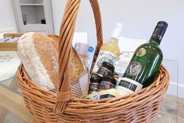 A handpicked seasonal basket of Cornish Artisan produce awaits your arrival.