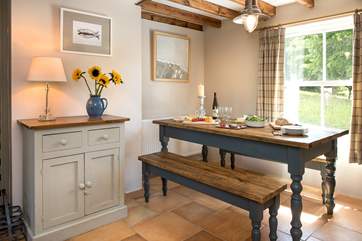 The cottage is stylishly furnished throughout.