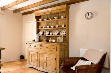 The country-style dresser in the kitchen/dining-room.