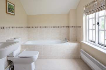 The family bathroom also acts as an en suite to bedroom 1.