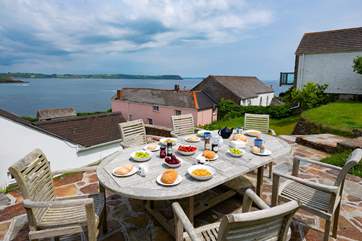 Lunch on one of the top terraces.