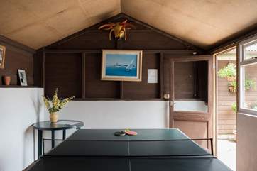 Table-tennis in the games-room.