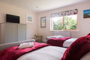 One of the twin bedrooms.
