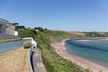 From the bottom tier of the garden you get a great feel for how close you are to the beach. Only a mere 100+ steps down from your private access.