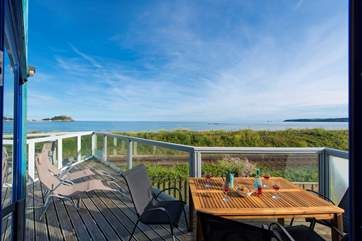 Relax on the balcony and watch the ebb and flow of the tides.