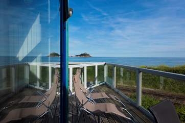 The view across the railway line to St Michael's Mount from Castle View.