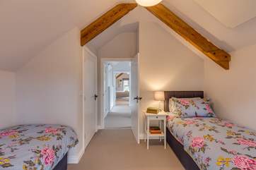 The beds can be set up as twins as in these pictures, or put together to create a super-king sized bed.