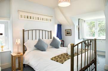 Bedroom 3 has a gorgeous antique bedstead.