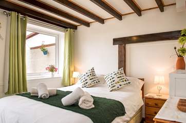 Bedroom 1 is at the back of the cottage...
