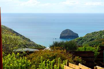 The view out across the Atlantic Ocean and Gull Rock.
