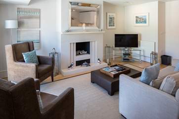 The modern yet comfy sitting-area.