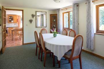 The dining-room offers another spot to gather as a family and enjoy a feast.