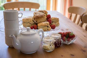 A delectable cream tea is what you will be greeted with on arrival.