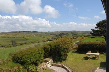 The amazing view across open countryside.