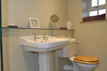 The bathroom.