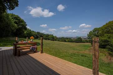 The huge decked area makes the most of the oustanding views.