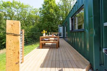 The large decked area is the perfect spot morning, noon or night.