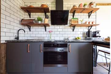 The kitchen-area is fully fitted and equipped with everything you will need for your luxury glamping holiday, including a Nespresso coffee machine!