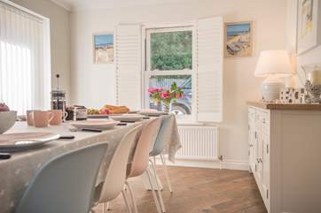 The kitchen/diner is great for entertaining with doors leading to the patio area
