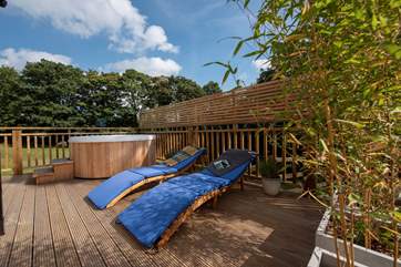 You can relax and enjoy the setting as sun loungers are provided.