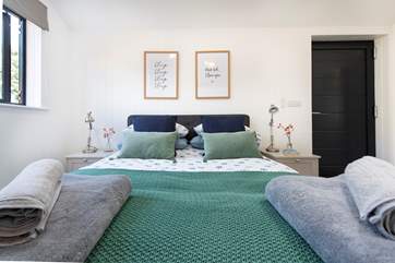 The king-size bed in all its glory,