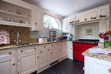 Plenty of space for preparing family meals in the kitchen.