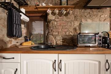 A compact but very functional kitchen area.