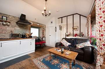 The living space is open plan.