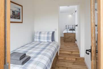 Please mind the step when venturing down to the lower single bed.