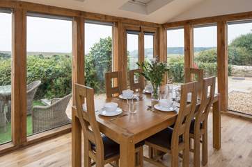 Fabulous views from the dining-area make any meal a very special occasion.