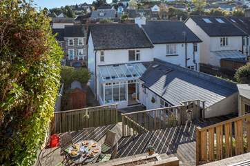 The view from the very top of the garden.