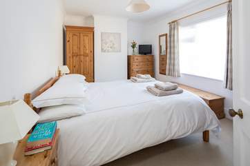 Bedroom 2 has a king-size (5') double bed and looks out over the garden at the back of the house.