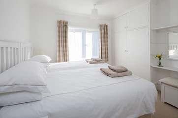 Bedroom 3 made up as a super-king size bed.