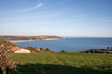 Fabulous views from the cliffs to the right of Beer.