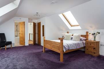 Bedroom 4 is located on the first floor and is a super sunny double bedroom with en suite bathroom.