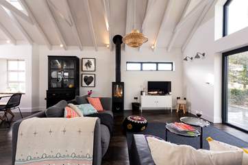 The comfy sitting-area.