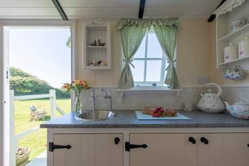 Enjoy the country outlook whilst preparing food a scrummy supper.