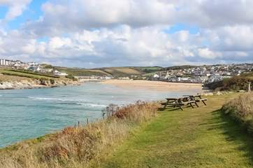 Porth beach is a short walk away, down a very steep cliff path. The cliffs are unfenced, so please take extra care with children and dogs.