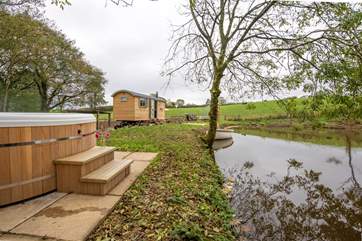Many an hour can be whiled away in the bubbling hot tub, taking in the lovely surroundings.