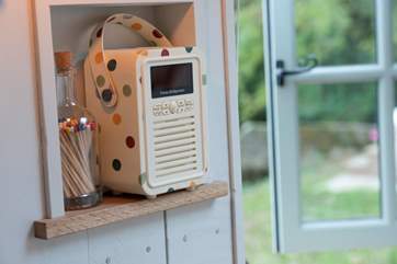 Pop the radio on and chill out, inside or out.