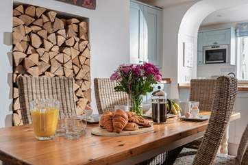 The dining-table is the perfect place to plan the day ahead.