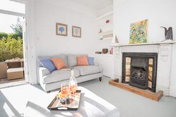 The sitting-room has a coal-effect gas fire, perfect for the winter months