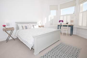 The second double bedroom is stylishly decorated
