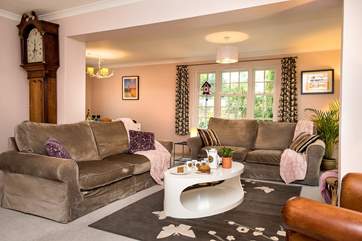 Sink into the sofas after a day on the beach.