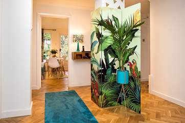 The front door opens into a light and bright hall way.