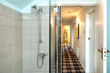 The family shower-room has a fabulous large shower.