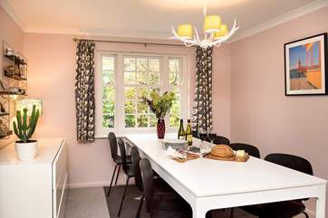 There is plenty of space around the dining-table to enjoy a group meal.