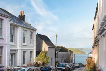 The Sea Captain's House is at the end of the terrace and benefits from this fabulous crest of the hill position.